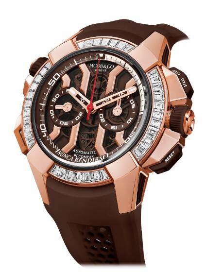 Jacob & Co Epic X Chrono Rose Gold Baguette EC423.42.BD.UA.ABRUA Replica watch